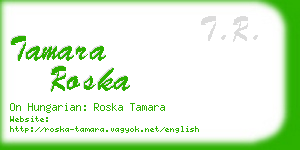 tamara roska business card